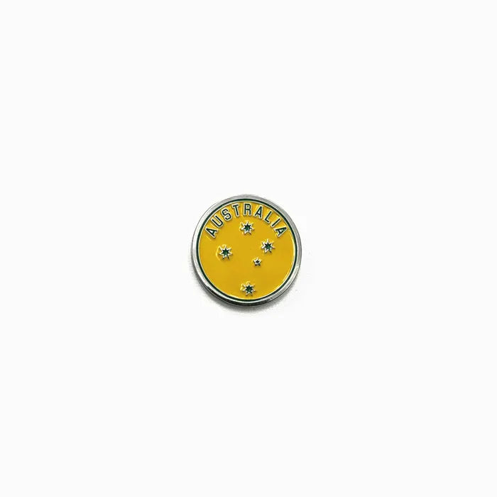 GolfCraft Australia Green/Gold Ball Marker
