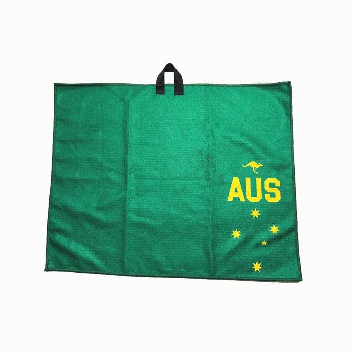 GolfCraft Australia Towel - Green/Gold