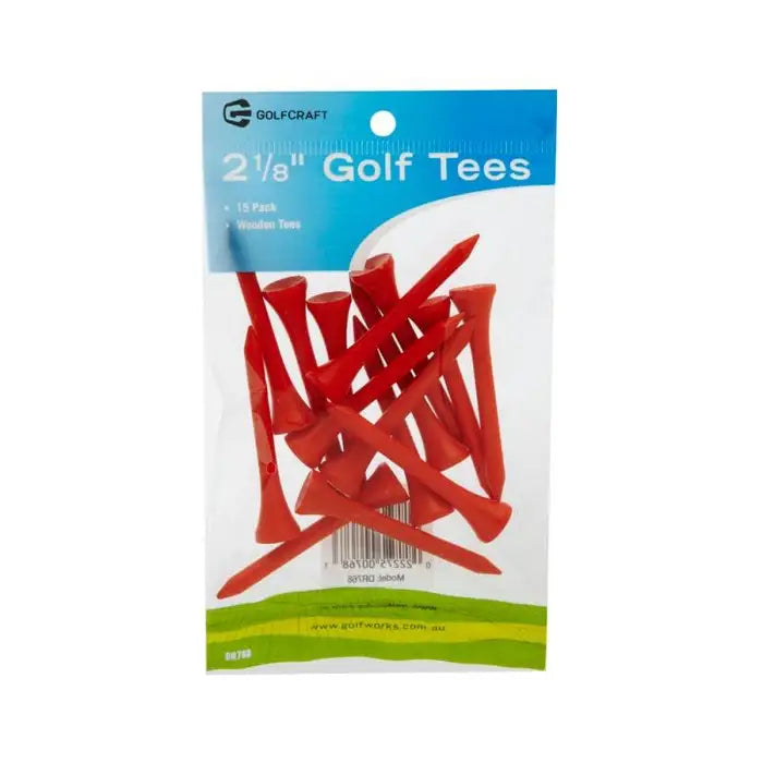 Golf Craft 2 1/8" Wooden Orange Golf Tees -15 pack