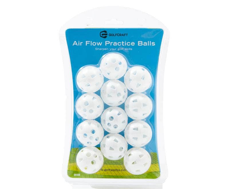 Golf Craft Air Flow Practice Balls 12pk - White