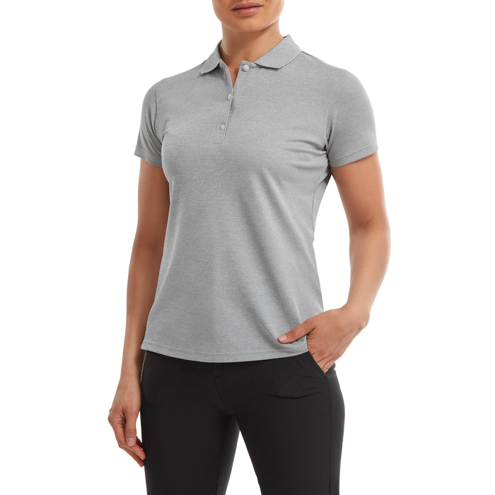 FOOTJOY WOMENS STRETCH PIQUE SOLID POLO