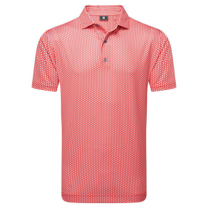 FOOTJOY MENS HOUNDSTOOTH GEO LISLE POLO