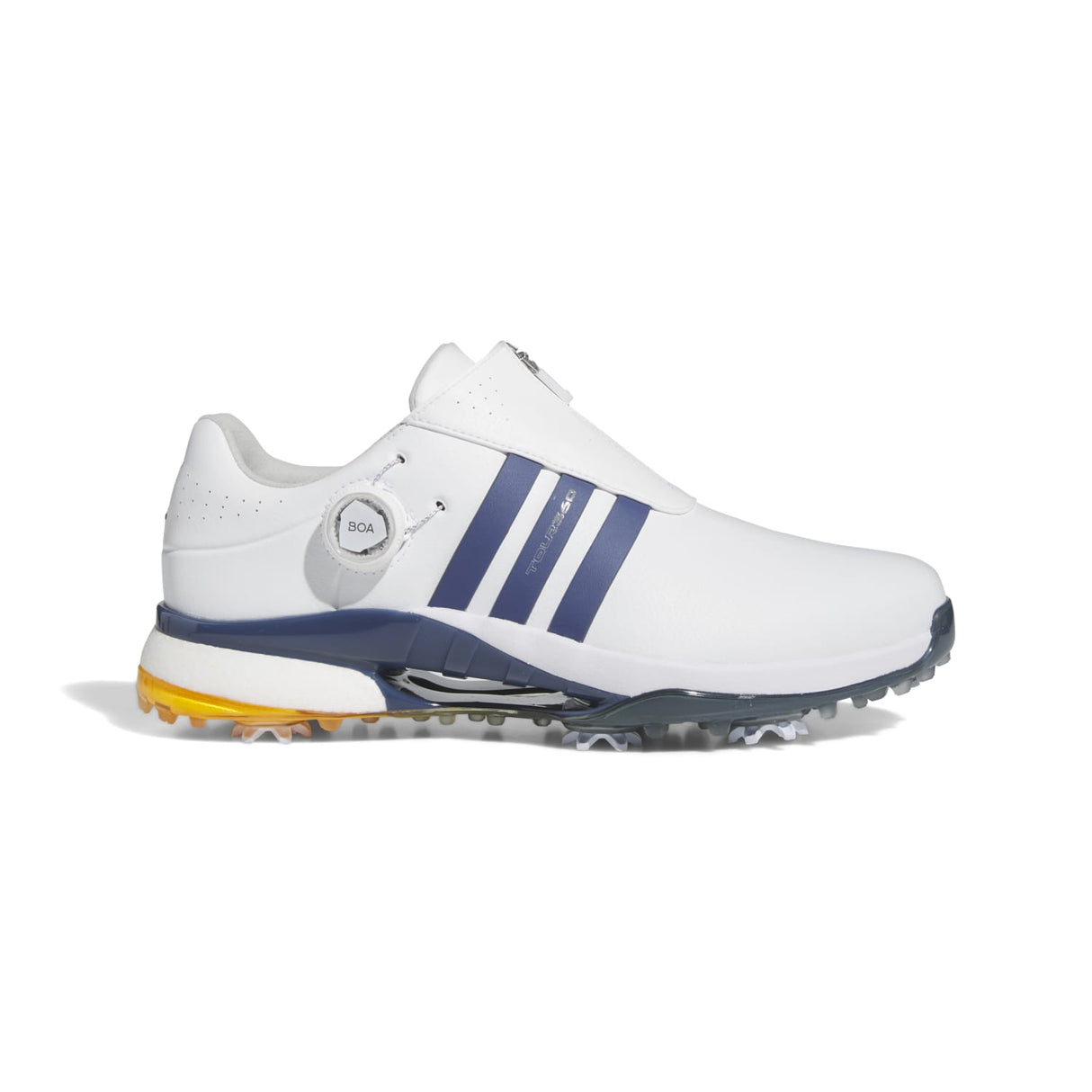 Adidas Tour360 2024 BOA Boost Shoe - White/Black/Green Spark
