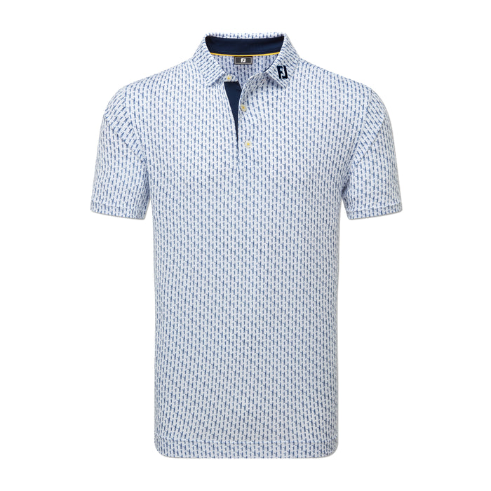 FOOTJOY MENS FIGURE PRINT LISLE POLO