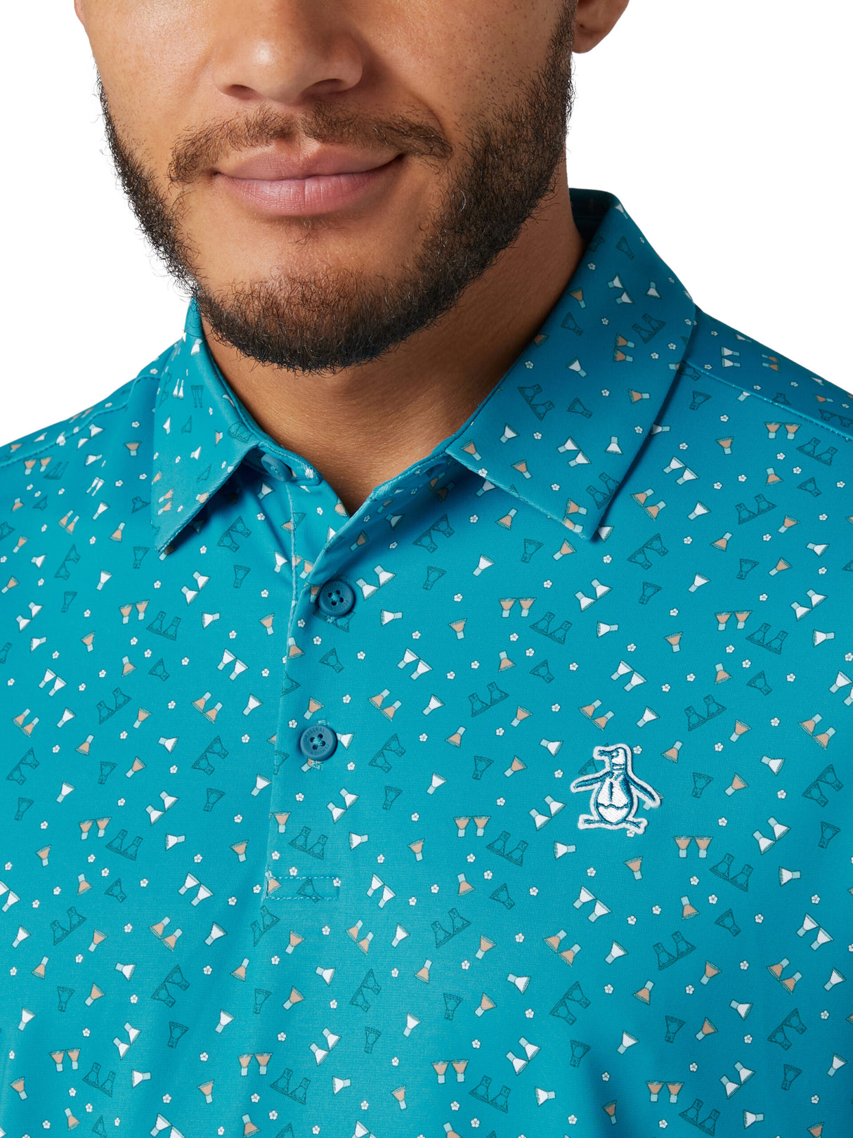 Original Penguin 19th Hole Sake-Tini Novelty Polo