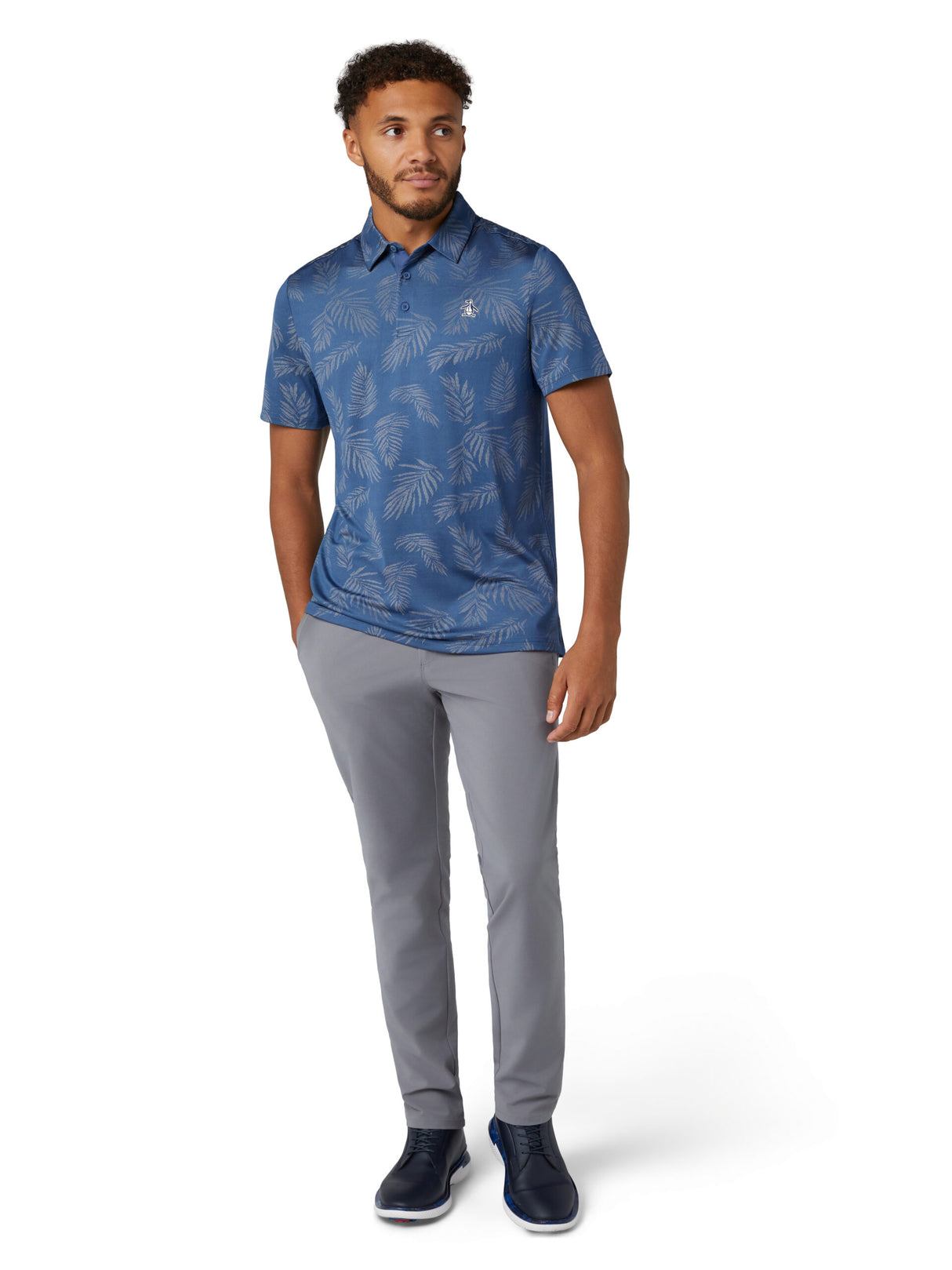 Original Penguin All Over YD Botanical Jacquard Polo