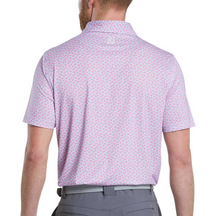 Footjoy Mens floral sketch print lisle polo