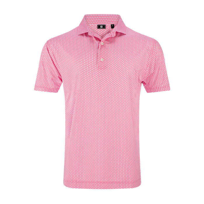 FOOTJOY MENS HOUNDSTOOTH GEO LISLE POLO
