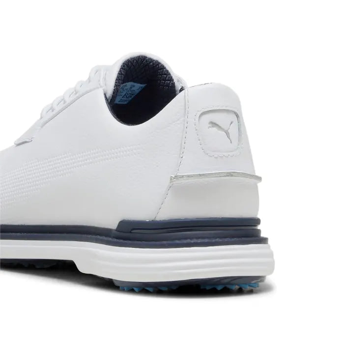 Puma Royale Golf Shoes - White/Deep Navy/Team Light Blue