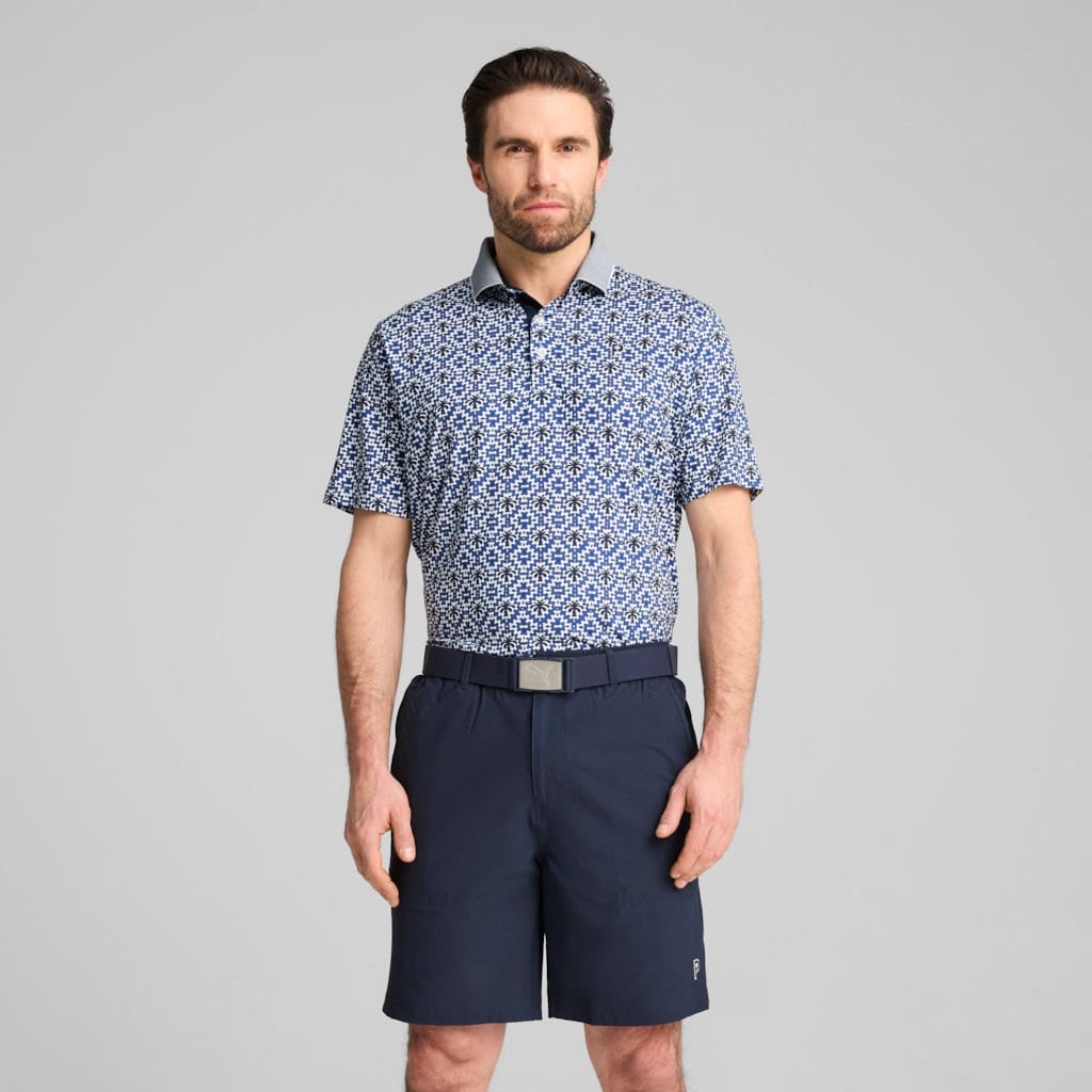 Puma X PTC Tile Polo - White Glow/Deep Navy