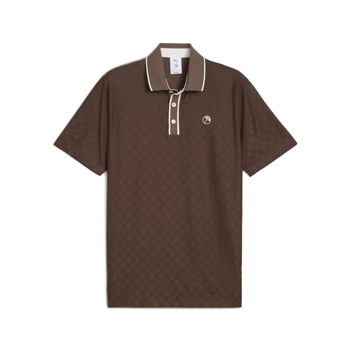 PUMA MENS PUMA X AP TIPPED JACQUARD POLO