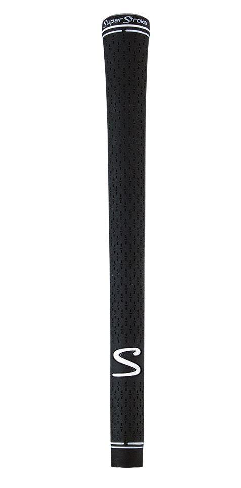 SuperStroke S-Tech White Cap Round Standard Grip - Black