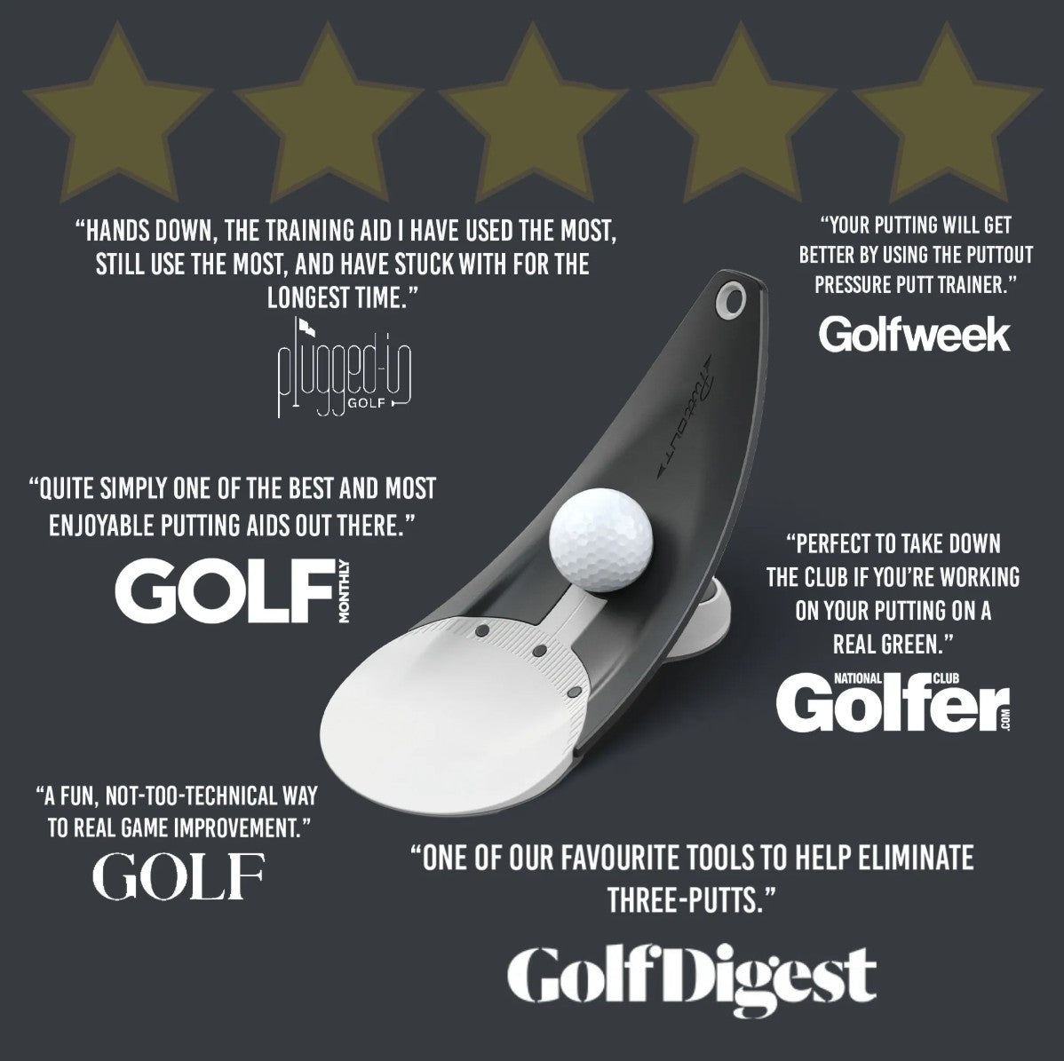 Puttout Premium Pressure Trainer - Stone