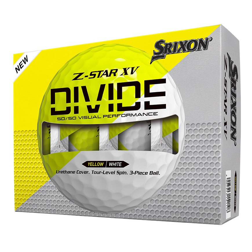 Srixon 2025 Z-Star XV 9 Divide 12pk Golf Balls - White/Yellow