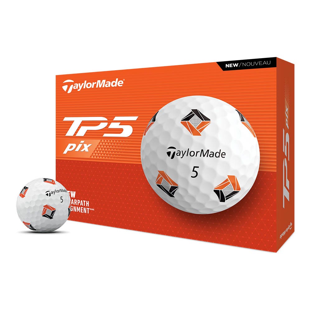 TaylorMade 2024 TP5 Pix Golf Balls 12pk - White