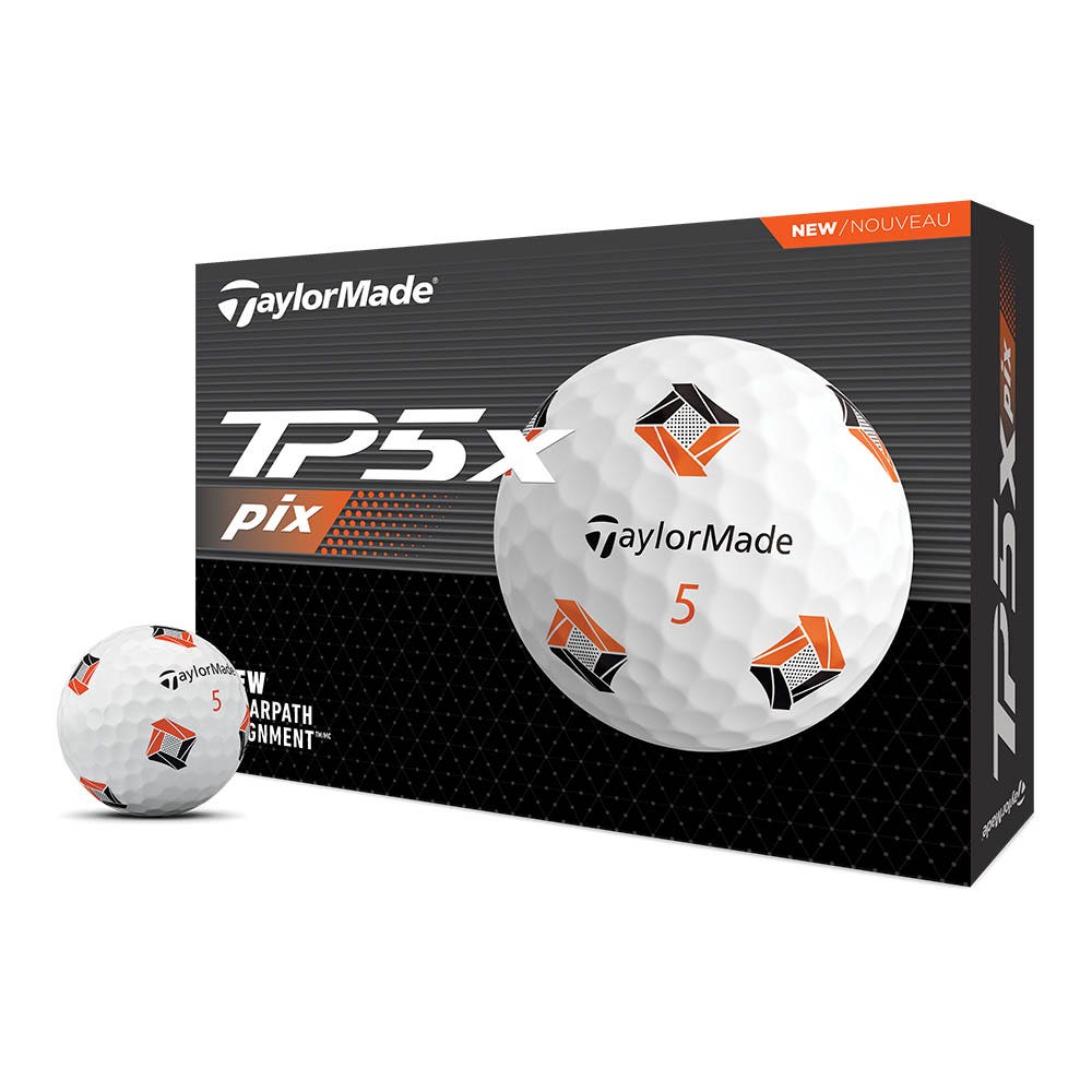 TaylorMade 2024 TP5x Pix Golf Balls 12pk - White