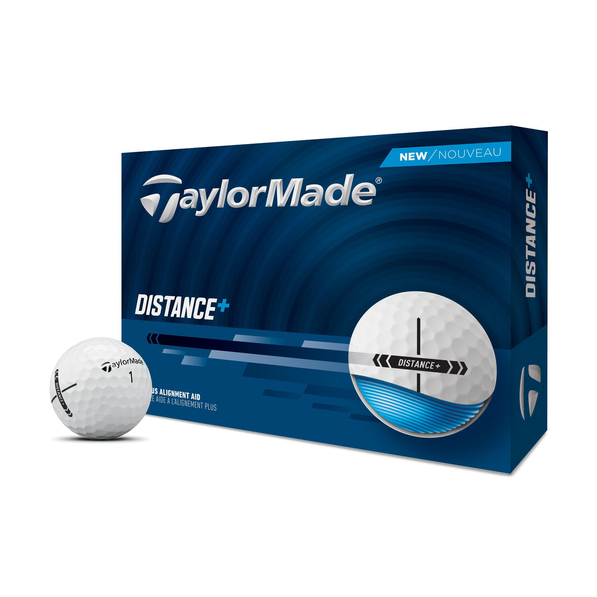 TaylorMade 2025 Distance+ Golf Balls 12pk - White