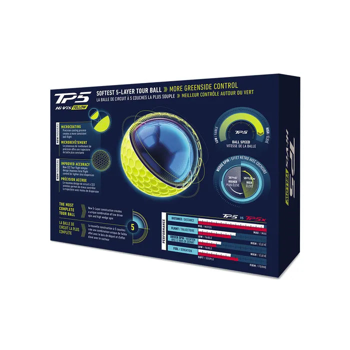 TaylorMade 2026 TP5 12PK Golf Balls - Yellow
