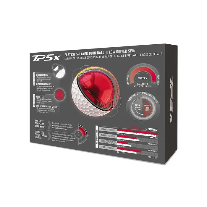 TaylorMade 2026 TP5X 12PK Golf Balls - White