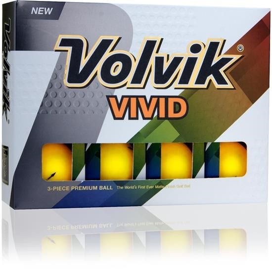 Volvik Vivid Golf Balls - Yellow