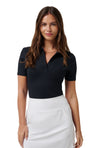 TravisMathew MoveKnit Short-Sleeve V-Neck Ladies Polo