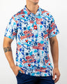 Pins & Aces USA Drip Polo