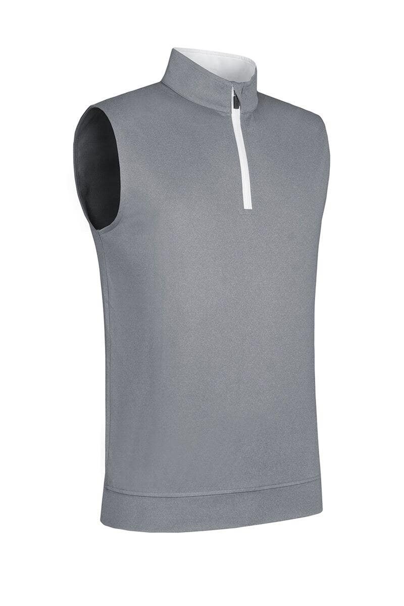 Glenmuir Dunnet Performance Stretch Wind Vest - Light Grey/White