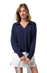TravisMathew Skyloft Soft V-Neck Ladies Pullover