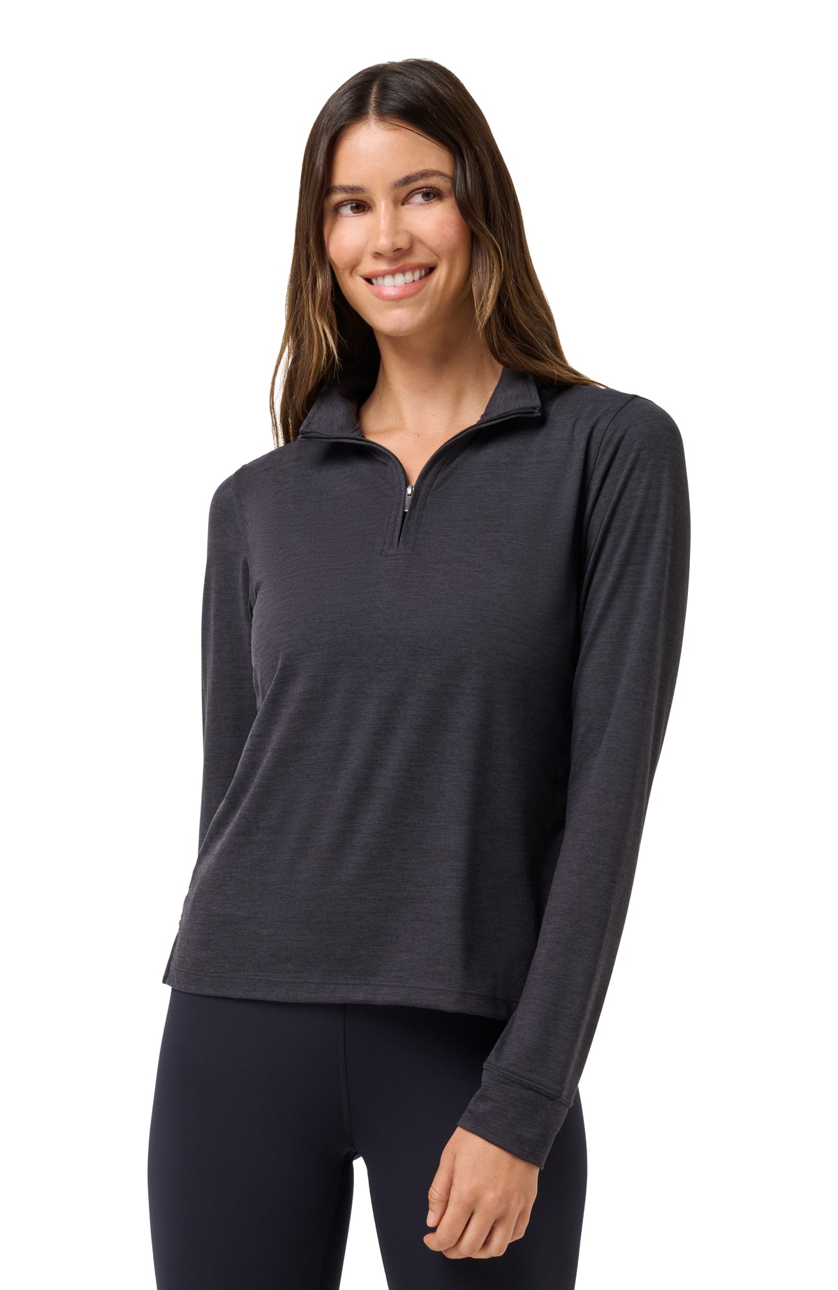 TravisMathew Skyloft Light Zip Long Sleeve Polo