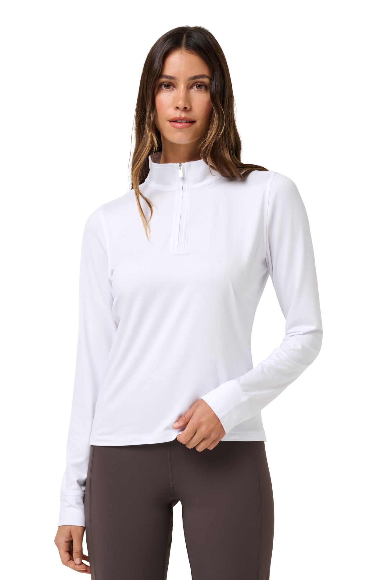 TravisMathew Skyloft Light Zip Long Sleeve Polo