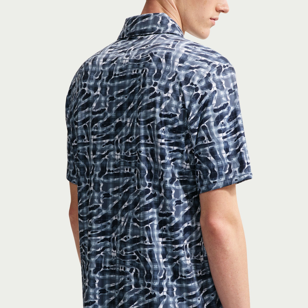 Nike Dri Fit Tartan Camo Print Golf Polo