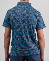 Pins & Aces Fluorescent Floral Polo