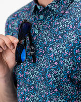 Pins & Aces Fluorescent Floral Polo