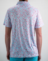 Pins & Aces Flamingo Shatter Polo