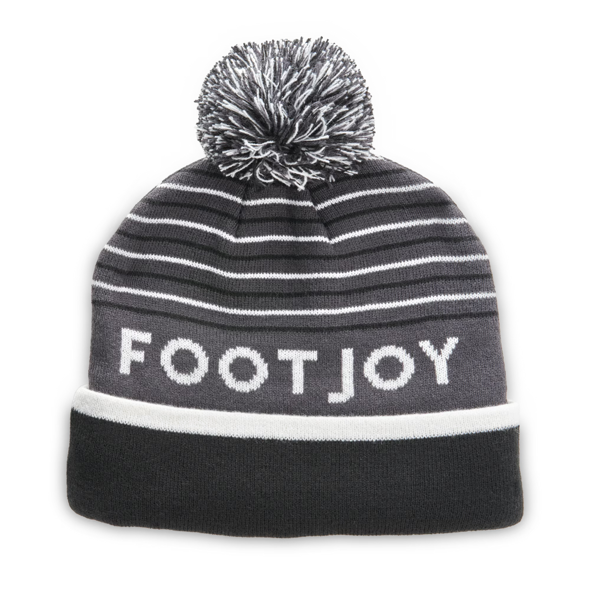 FootJoy Striped Pom Pom Beanie