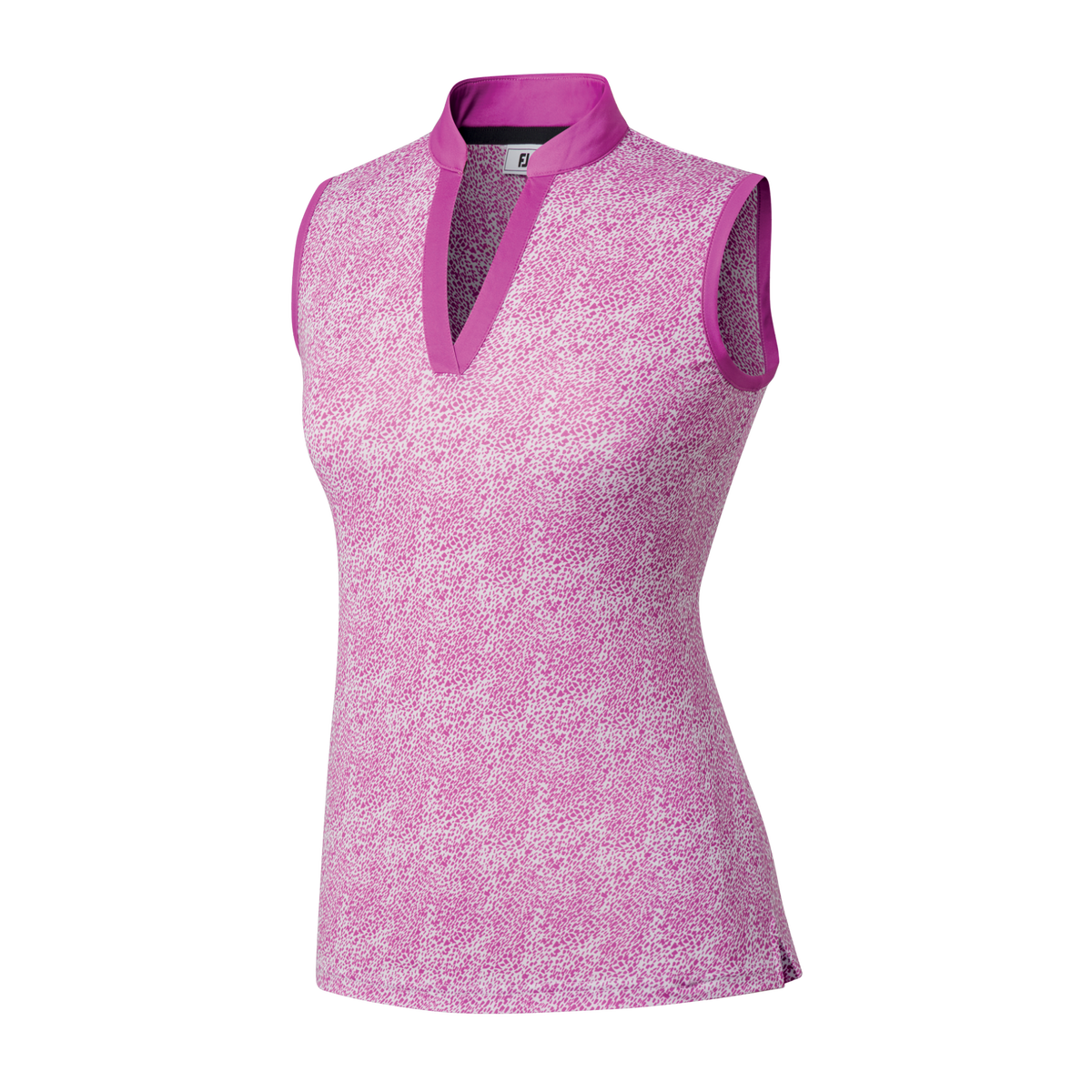 FootJoy Print Open Placket Ladies Sleeveless Polo