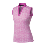 FootJoy Print Open Placket Ladies Sleeveless Polo
