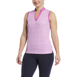 FootJoy Print Open Placket Ladies Sleeveless Polo