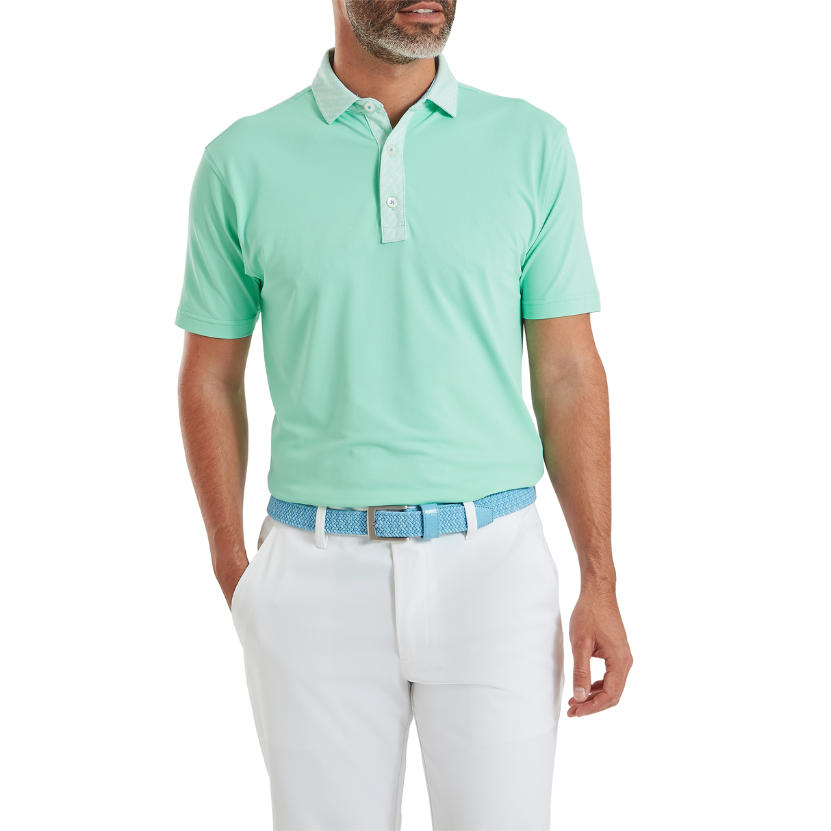 FootJoy Star Geo Trim Pique Polo