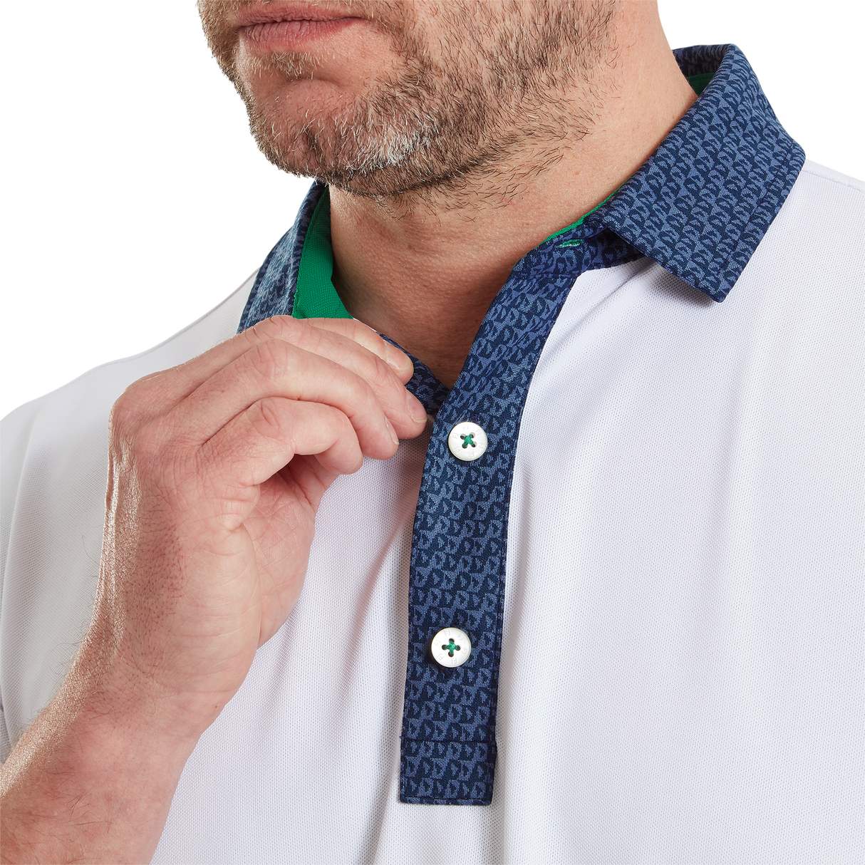 FootJoy Star Geo Trim Pique Polo