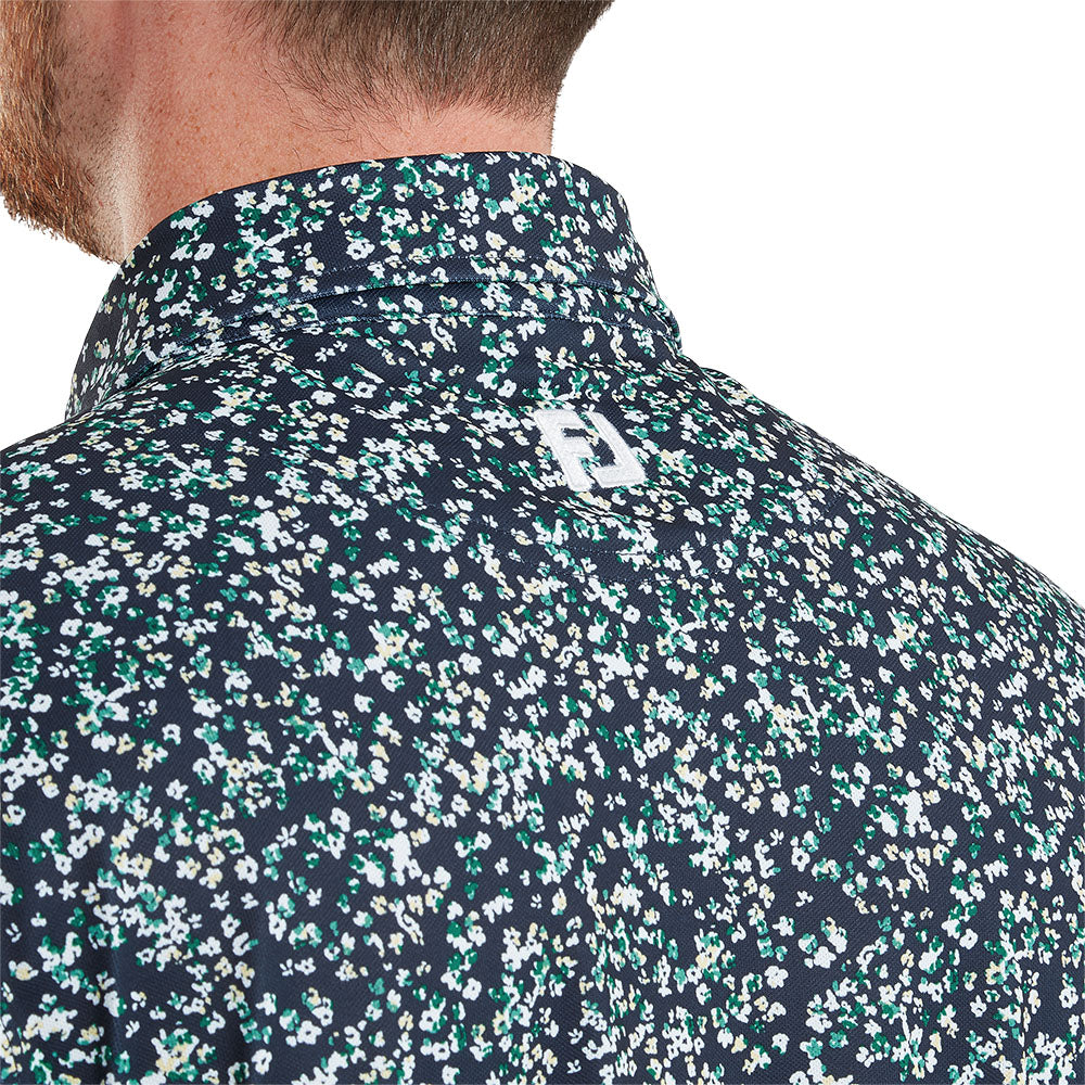 FootJoy Watercolor Foral Print Pique Polo