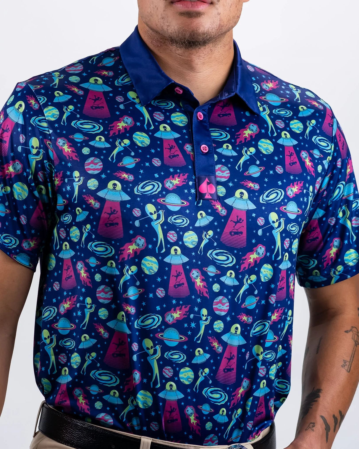 Pins & Aces Alien Invasion Polo