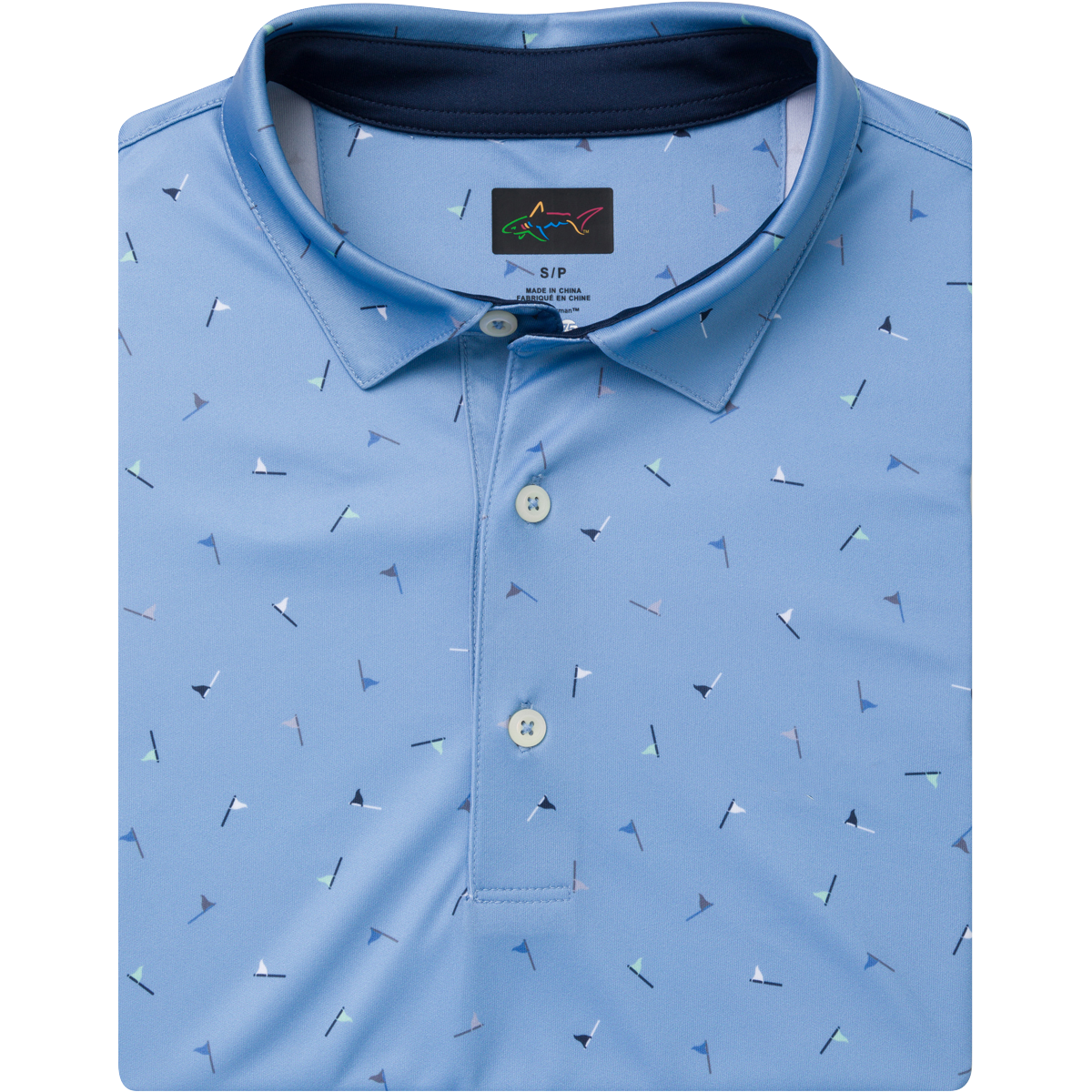 Greg Norman Golf Flags Printed Polo
