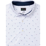 Greg Norman Golf Flags Printed Polo