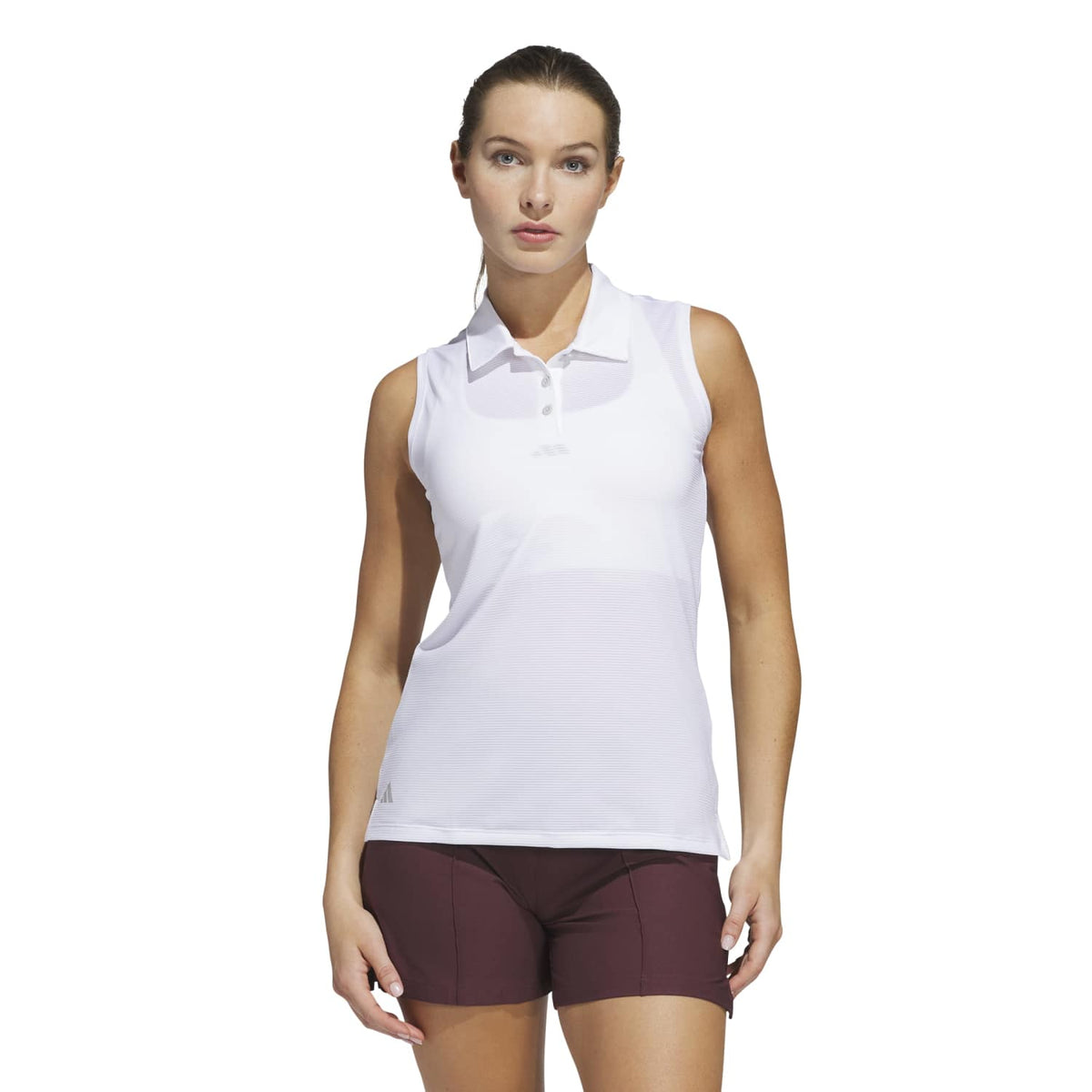 Adidas Solid Ottoman Sleeveless Polo