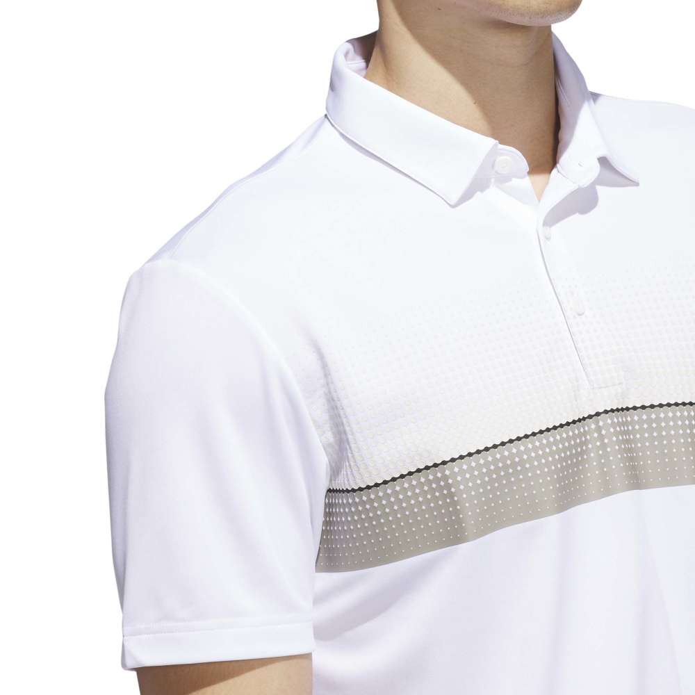 ADIDAS MENS PERFORMANCE ALLOVER PRINT POLO
