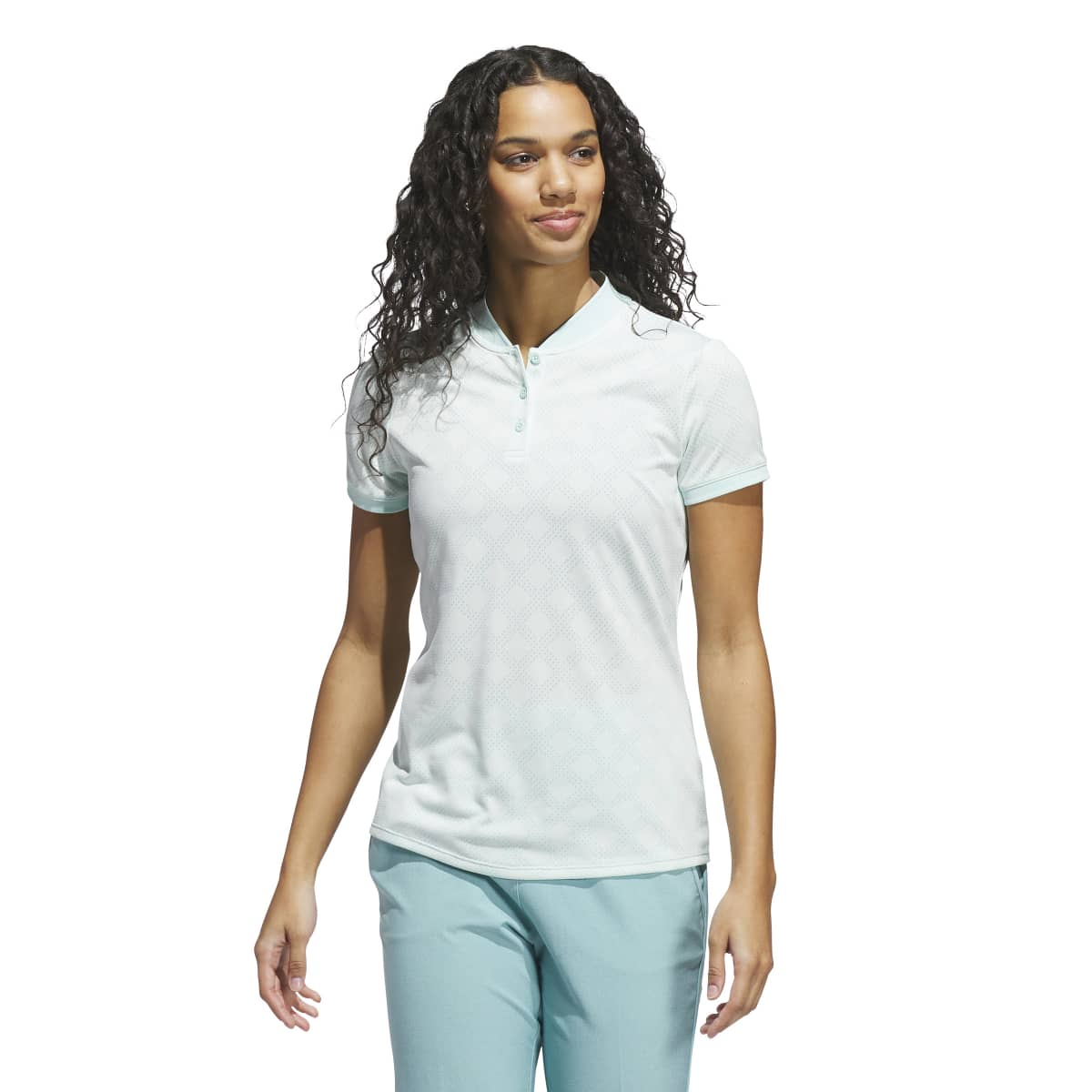 Adidas Ultimate365 Jacquard Short Sleeve Ladies Polo