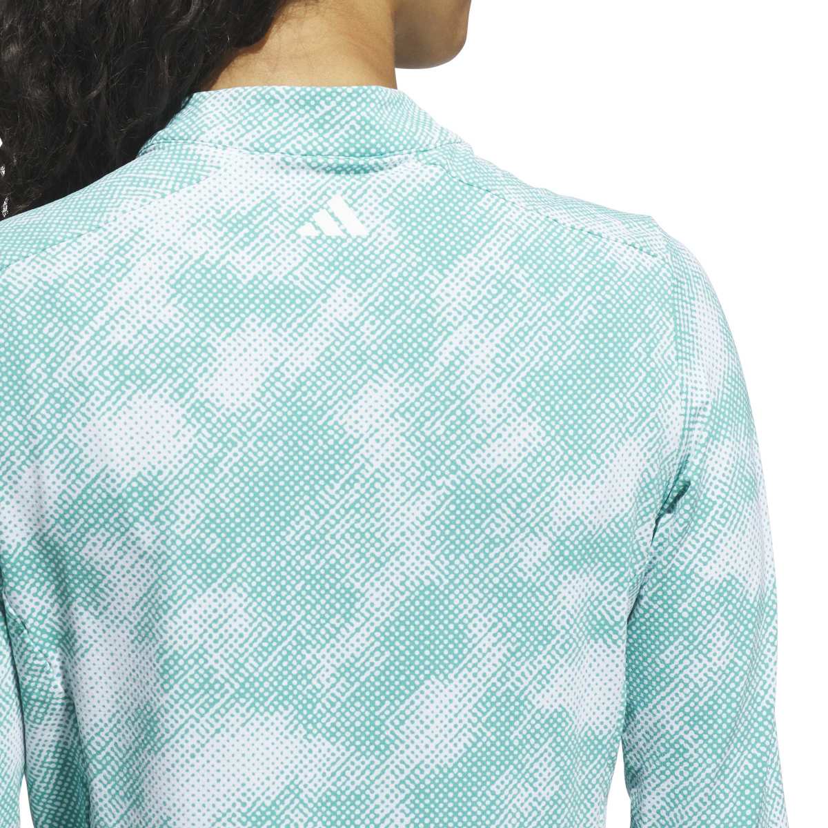 ADIDAS WOMENS ULTIMATE365 PRINTED 1/4ZIP MOCK NECK TOP