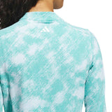 ADIDAS WOMENS ULTIMATE365 PRINTED 1/4ZIP MOCK NECK TOP
