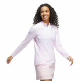 ADIDAS WOMENS ULTIMATE365 PRINTED 1/4ZIP MOCK NECK TOP
